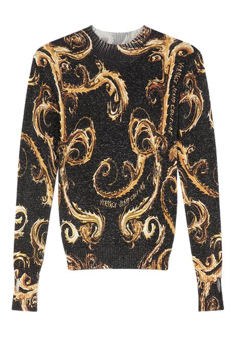 T-shirt in maglia lurex Chromo Couture VERSACE JEANS COUTURE | Maglie | 77HAFM24 CMN80G89